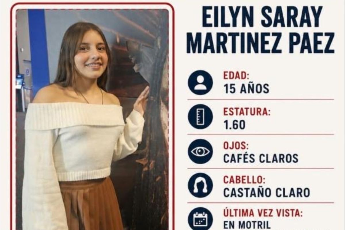 Cartel de desaparición de Eilyn Saray, una menor de 15 años desaparecida en Motril, en Granada