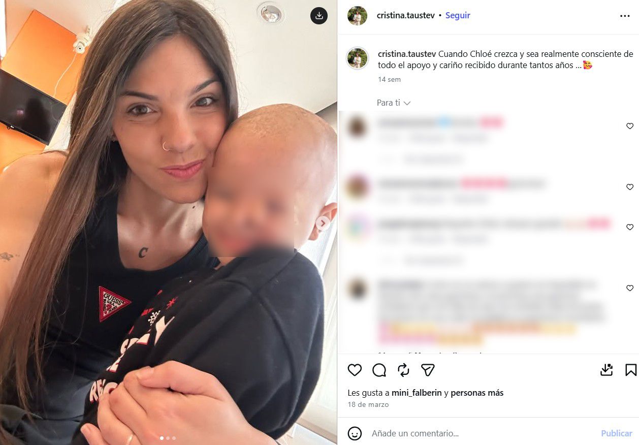 Cristina Tauste y su hija