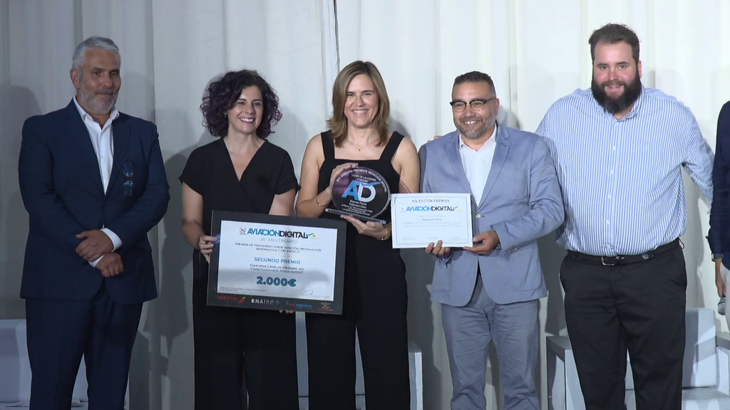 Esperanza Calvo, segundo premio en los XVI Premios de Periodismo Juan de la Cierva y Hoces por un reportaje sobre el Airbus A400M
