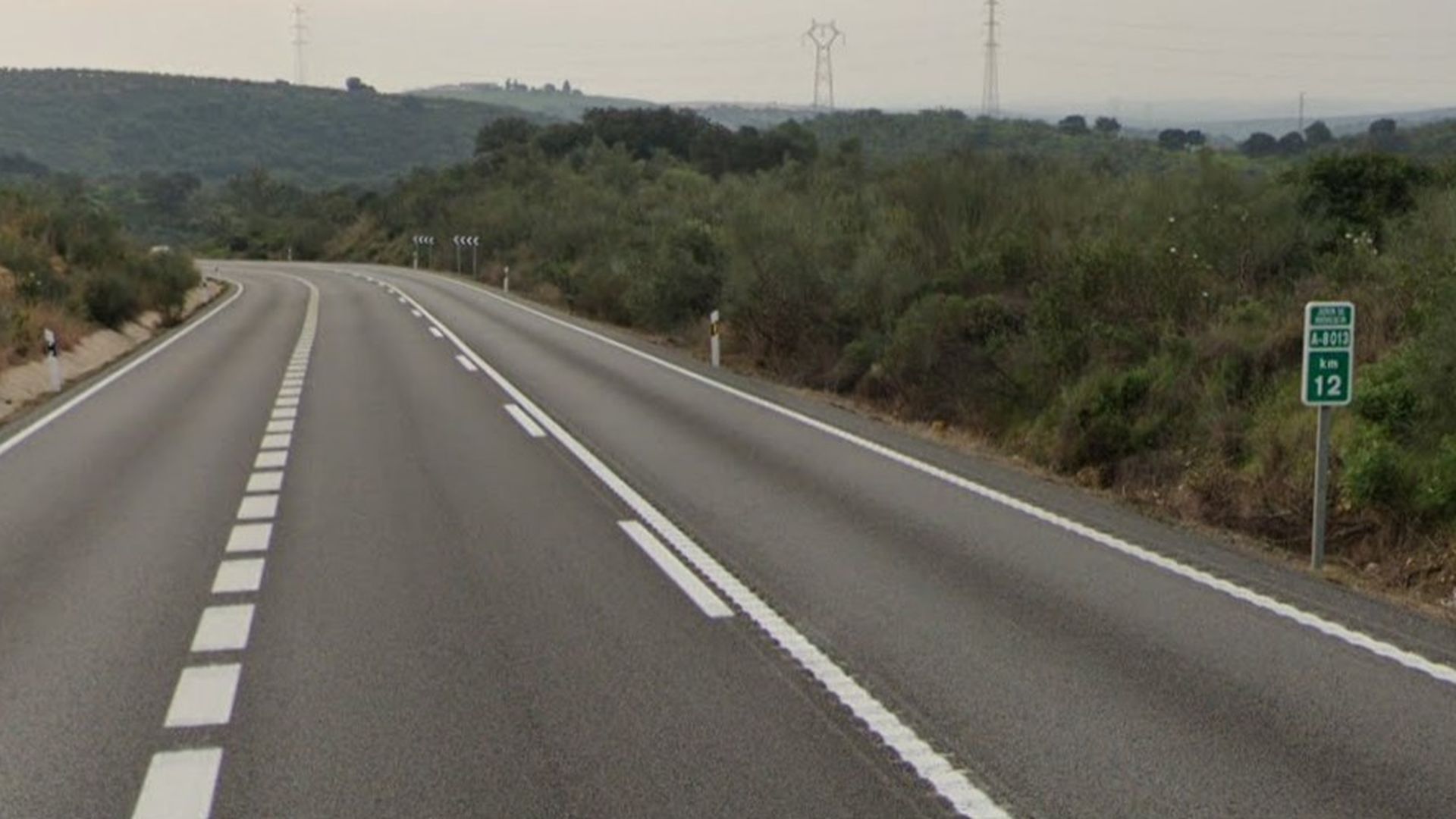 Imagen de la A-8013, kilómetro 12, en Sevilla