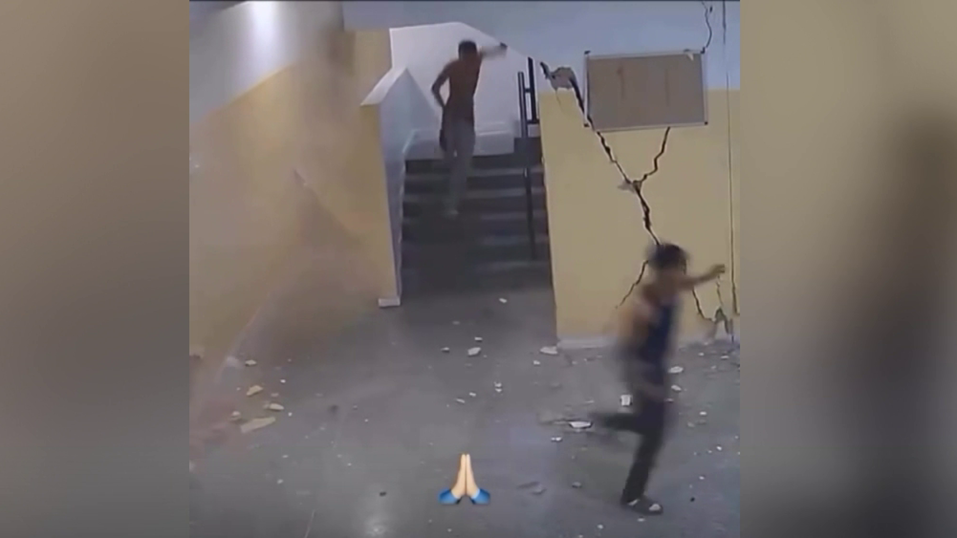 Las imágenes de la terrorífica huida para salvar la vida en un bloque de viviendas que se venía abajo por el doble terremoto de Venezuela