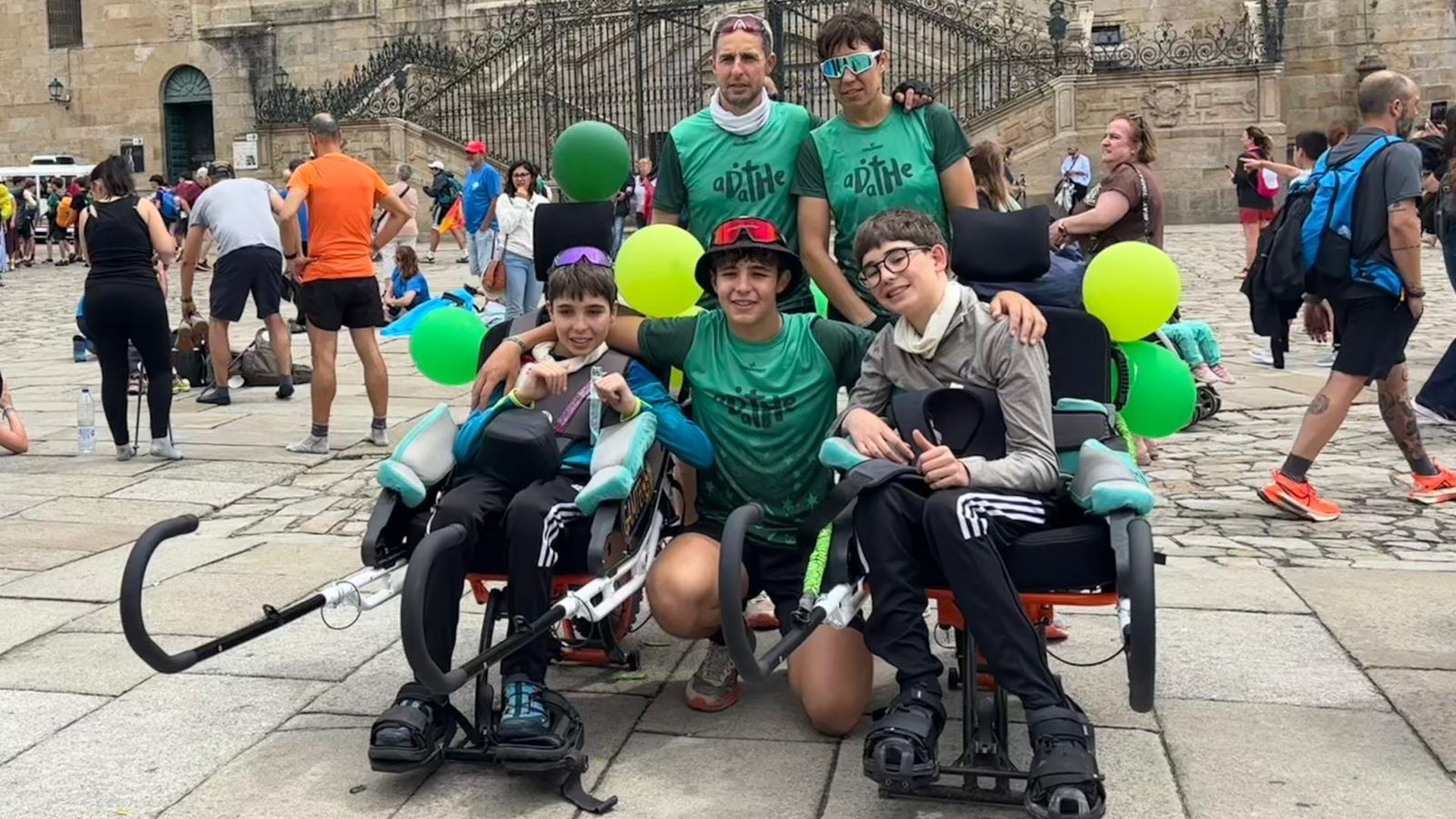Los mellizos a su llegada al Obradoiro este viernes