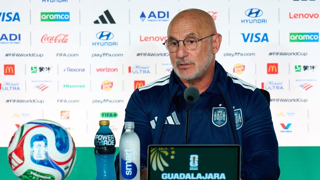 Luis de la Fuente en la rueda de prensa previa al partido contra Uruguay