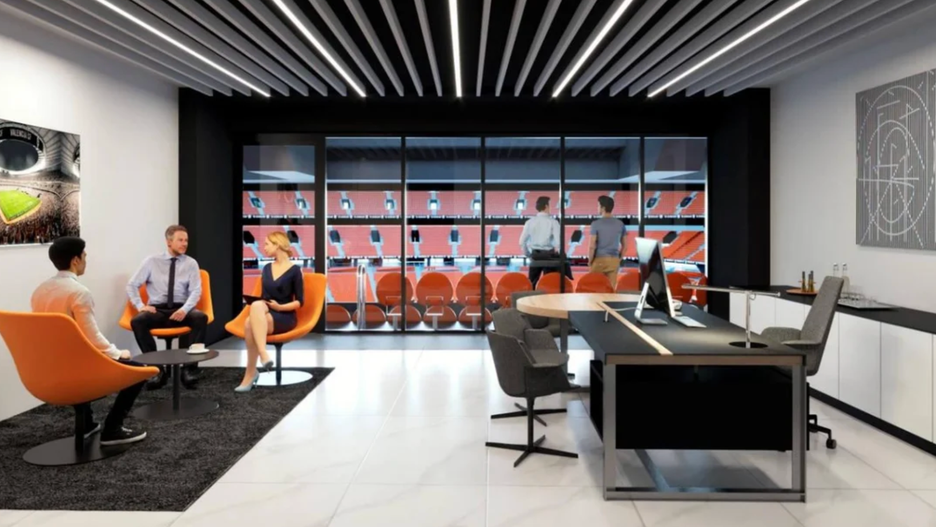 Recreación oficinas Nou Mestalla