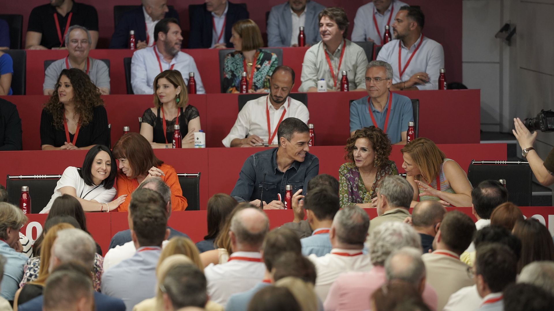 Archivo - La secretaria de Organización del PSOE, Rebeca Torró, la presidenta del PSOE, Cristina Narbona, el secretario general del PSOE y presidente del Gobierno, Pedro Sánchez,durante la reunión del Comité Federal del PSOE 5 de julio de 2025, en Madrid