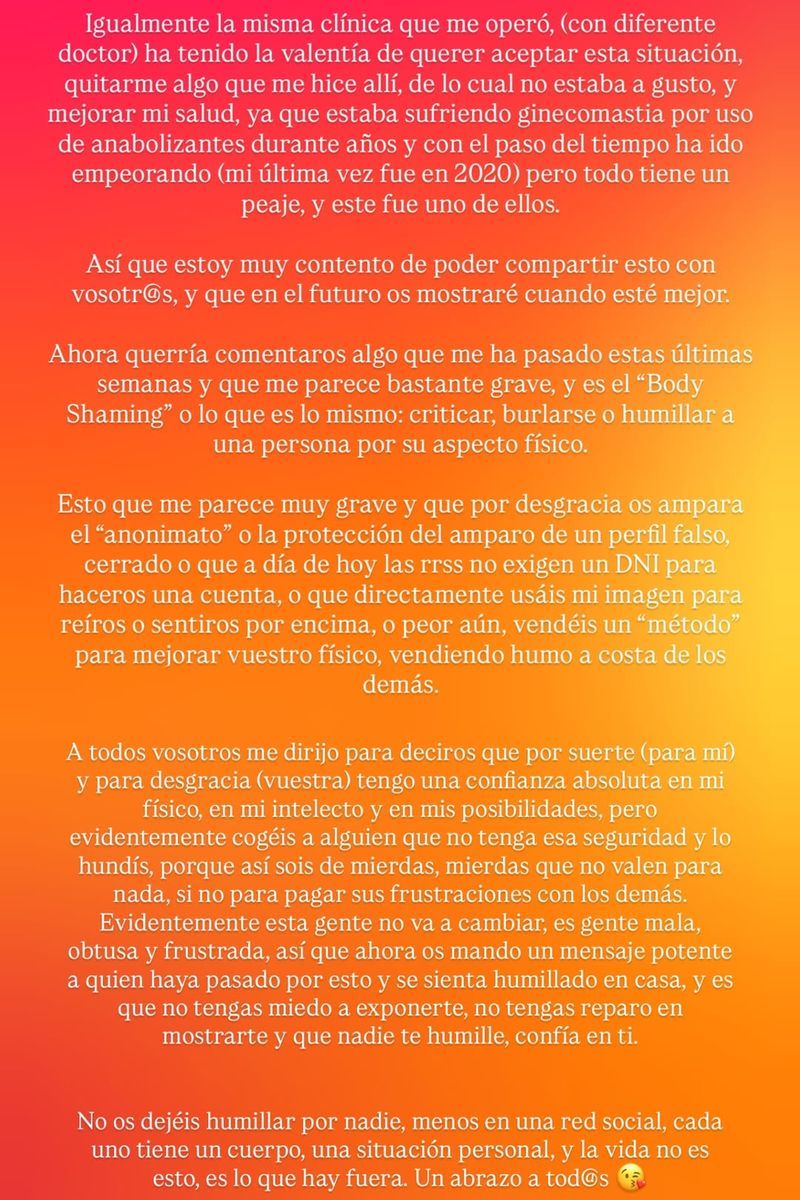 Diego Matamoros cuenta que se ha hecho