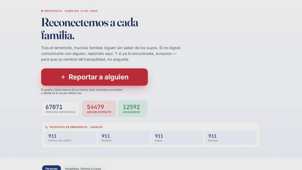 Lanzan varias páginas webs para reportar a los desaparecidos por los terremotos en Venezuela: una lleva 67.000 contactos en dos días