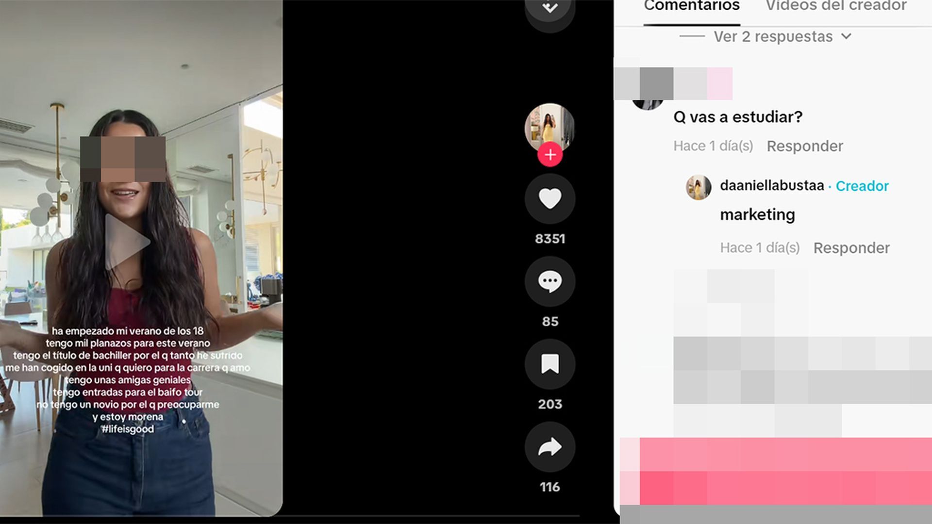 Daniella desvela la carrera que ha elegido estudiar