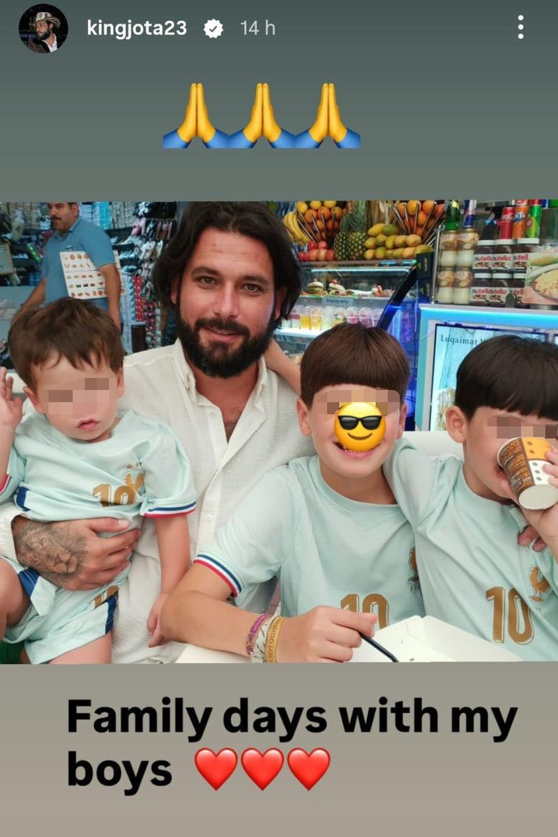 Jota Peleteiro reúne a sus hijos con Jessica Bueno y Ajla Peleteiro en Dubái