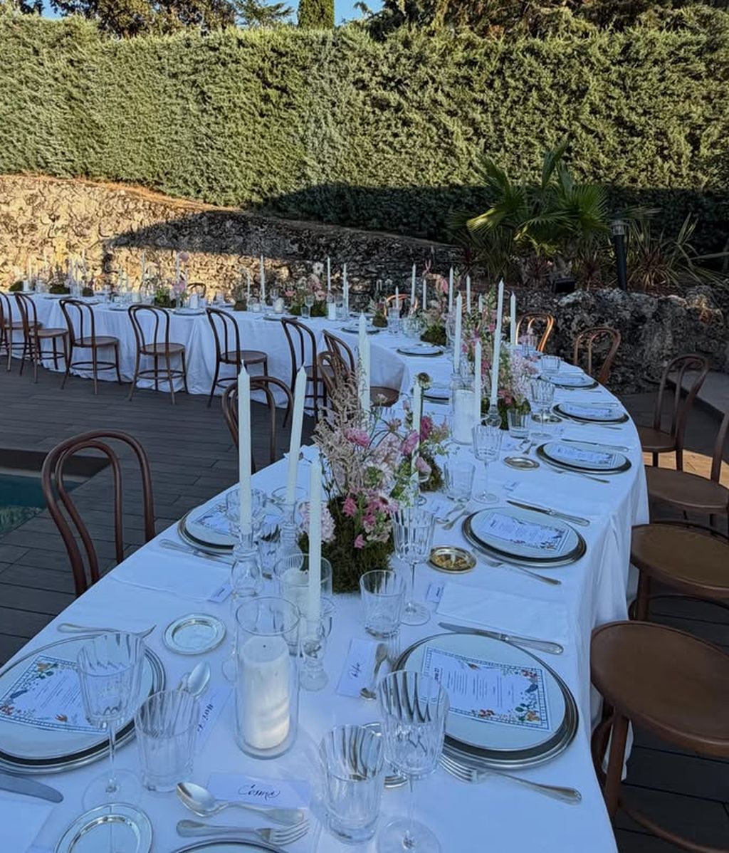 La mesa de la celebración del cumpleaños de Aitana