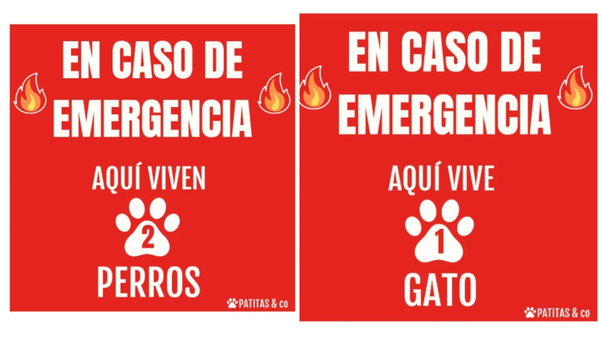 La pegatina para salvar a perros y gatos en incendios