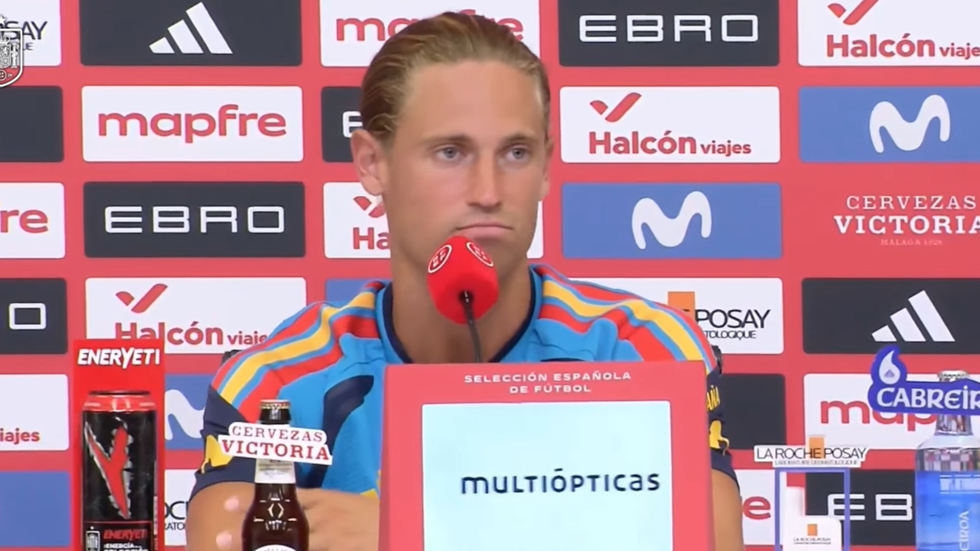 Marcos Llorente en sala de prensa