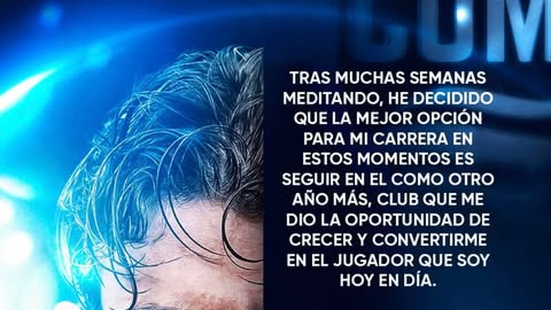 Mensaje de Nico Paz en sus redes sociales