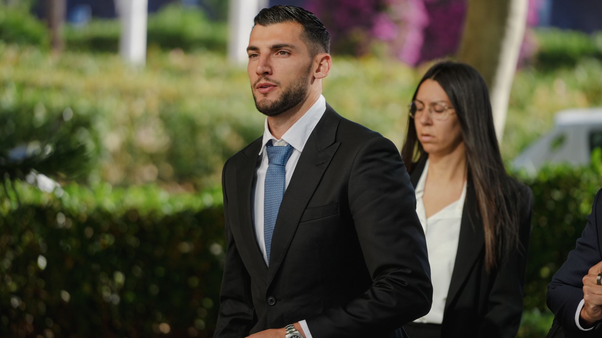 Rafa Mir, a su llegada a los juzgados