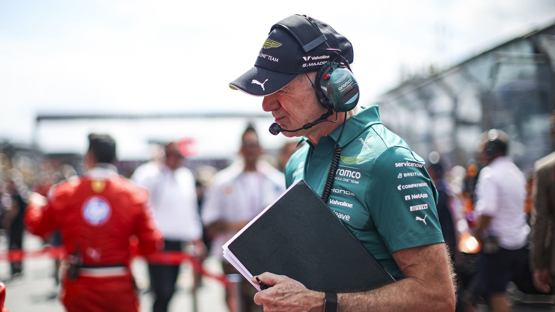 Adrian Newey en la parrilla del Gran Premio de Australia