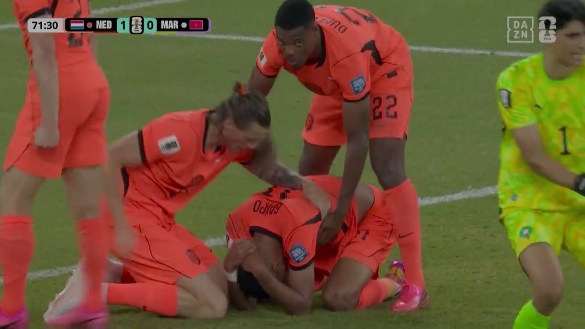 Gakpo, tras marcar gol ante Marruecos