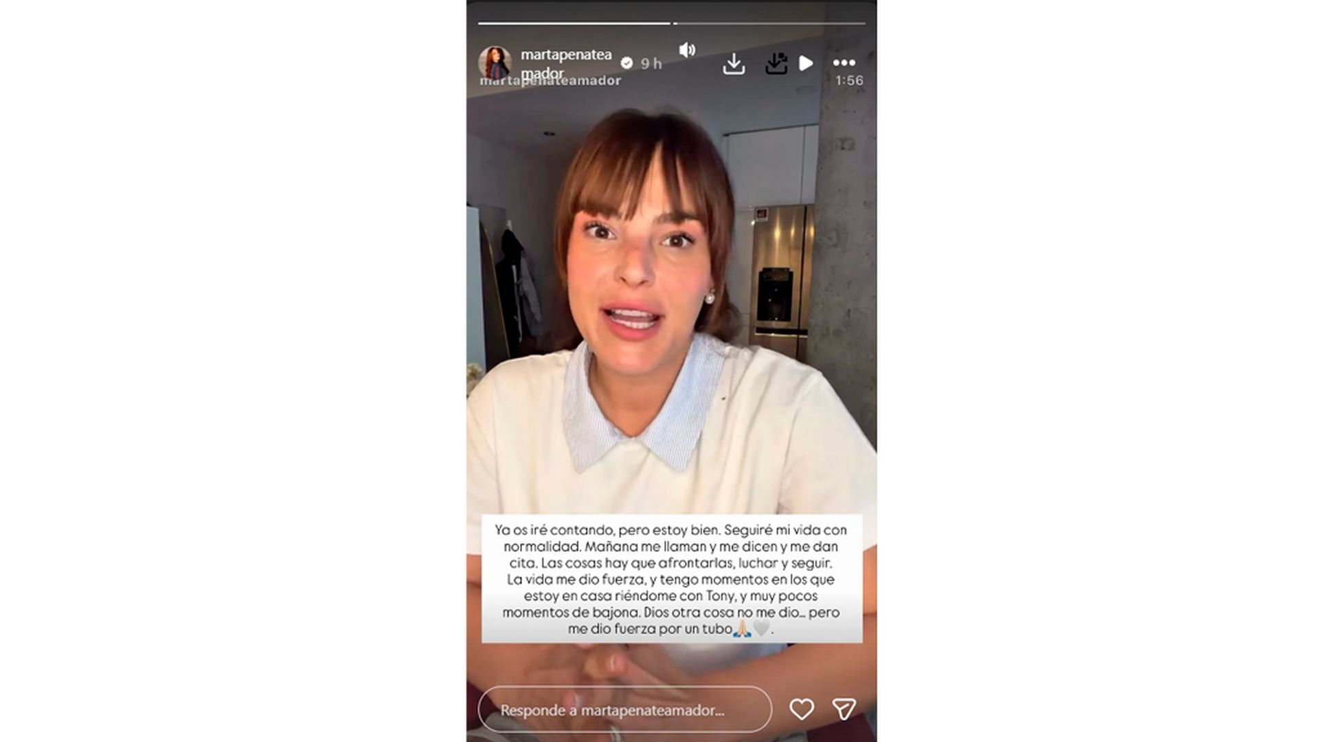 Las palabras de Marta Peñate sobre las complicaciones de su embarazo
