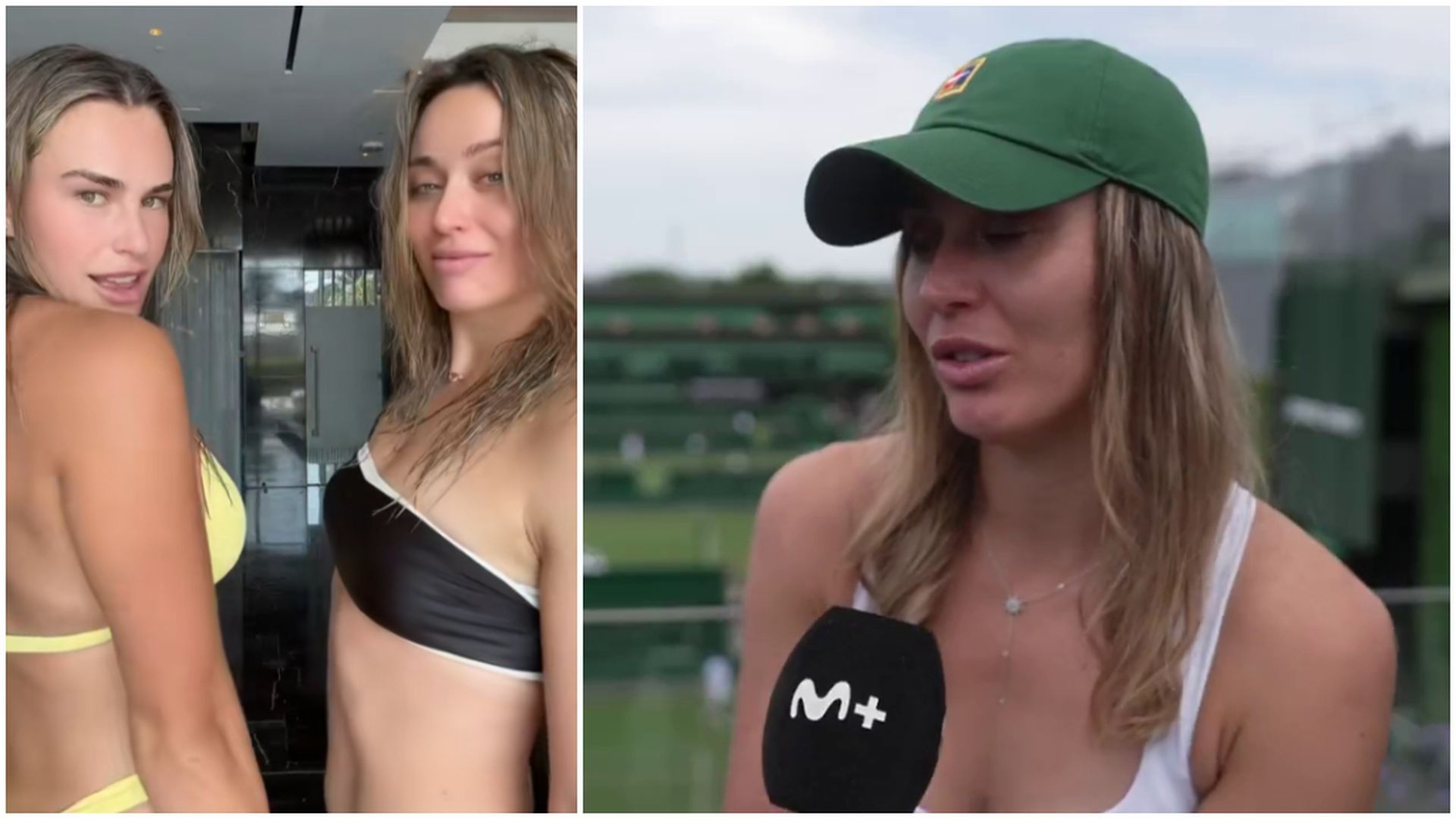 Paula Badosa y Aryna Sabalenka en sus redes sociales