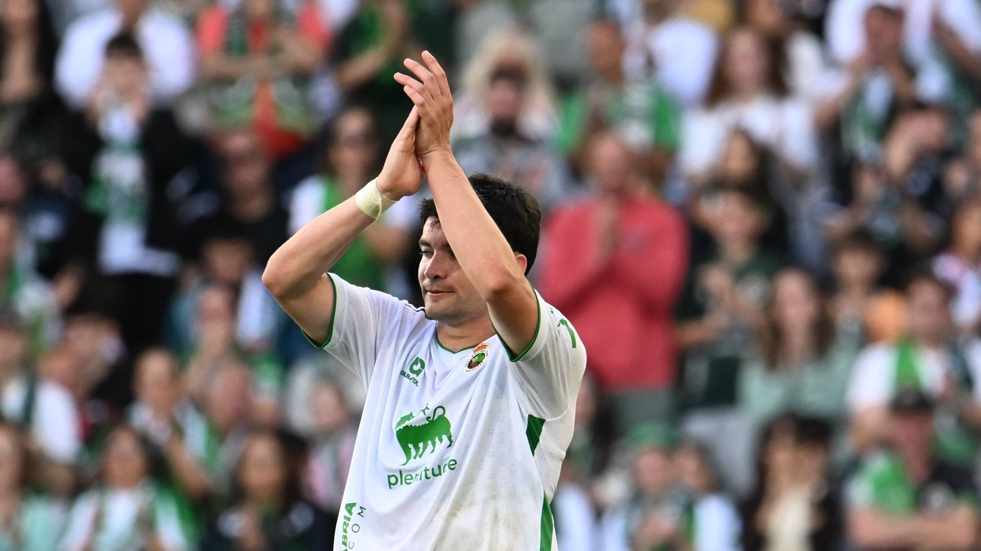 Aritz Aldasoro, con el Racing de Santander.
