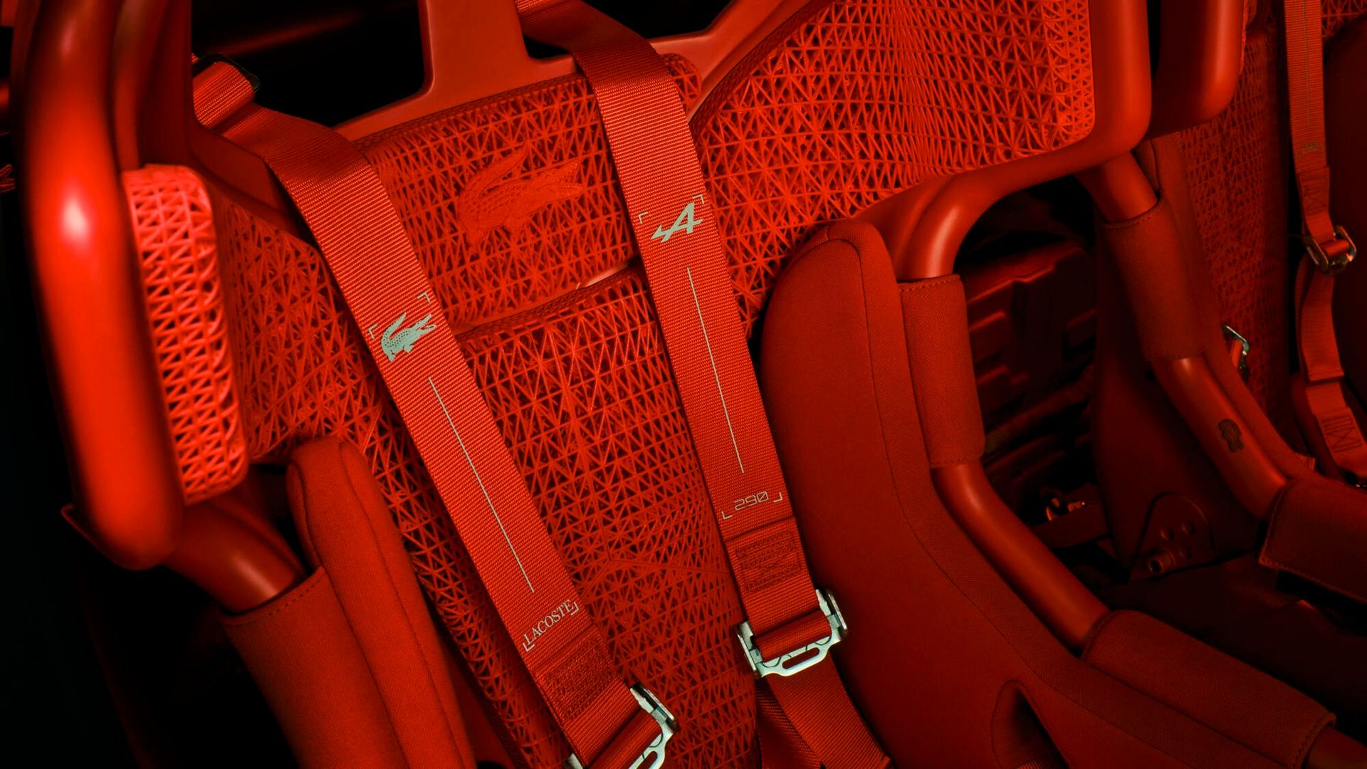 Asiento y cinturón del A290 Rallye de Lacoste y Alpine