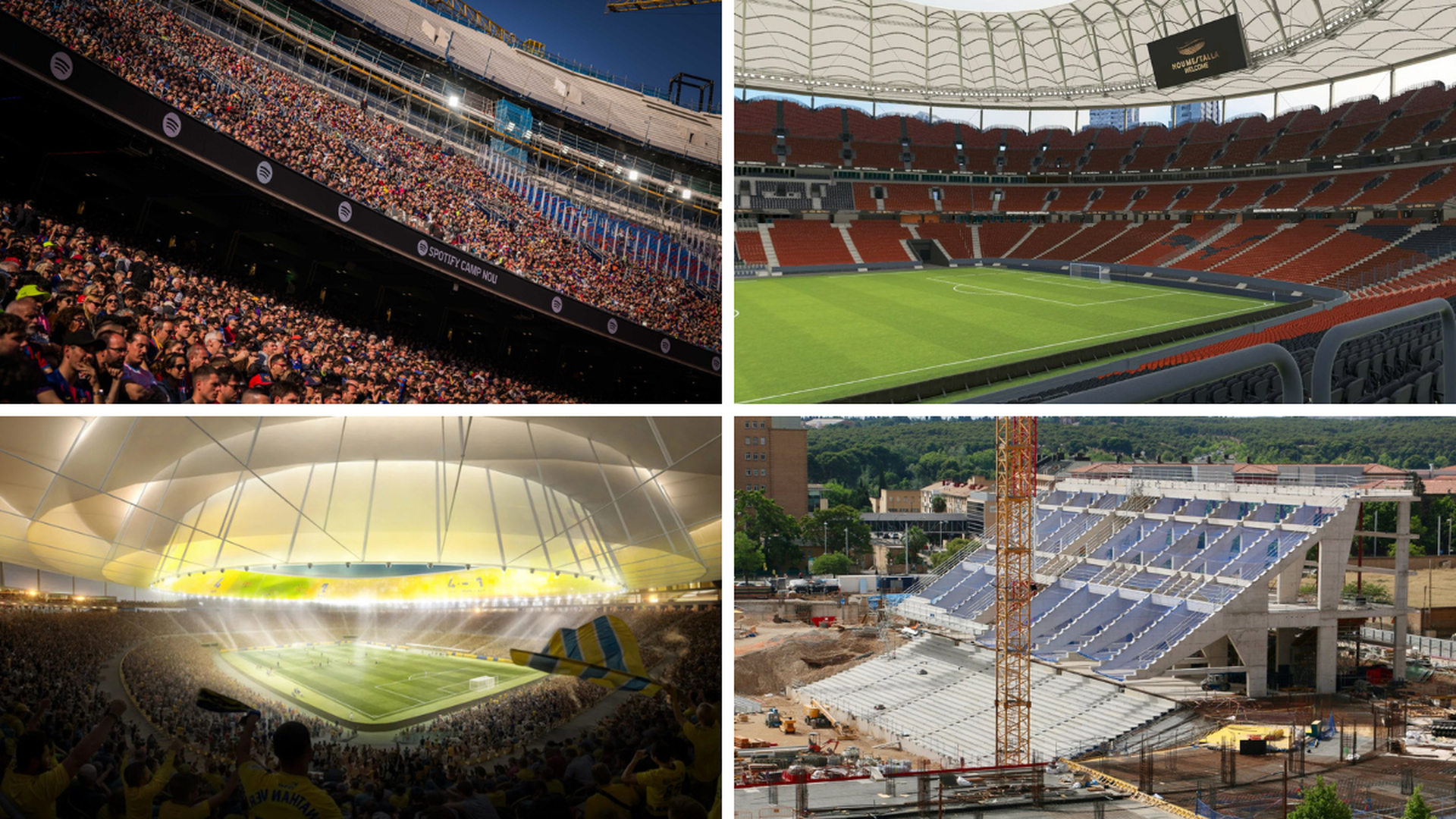 Camp Nou, Nou Mestalla, Gran Canaria y La Romareda, entre las sedes de España al Mundial 2030 Camp Nou, Nou Mestalla, Gran Canaria y La Romareda, entre las sedes de España al Mundial 2030