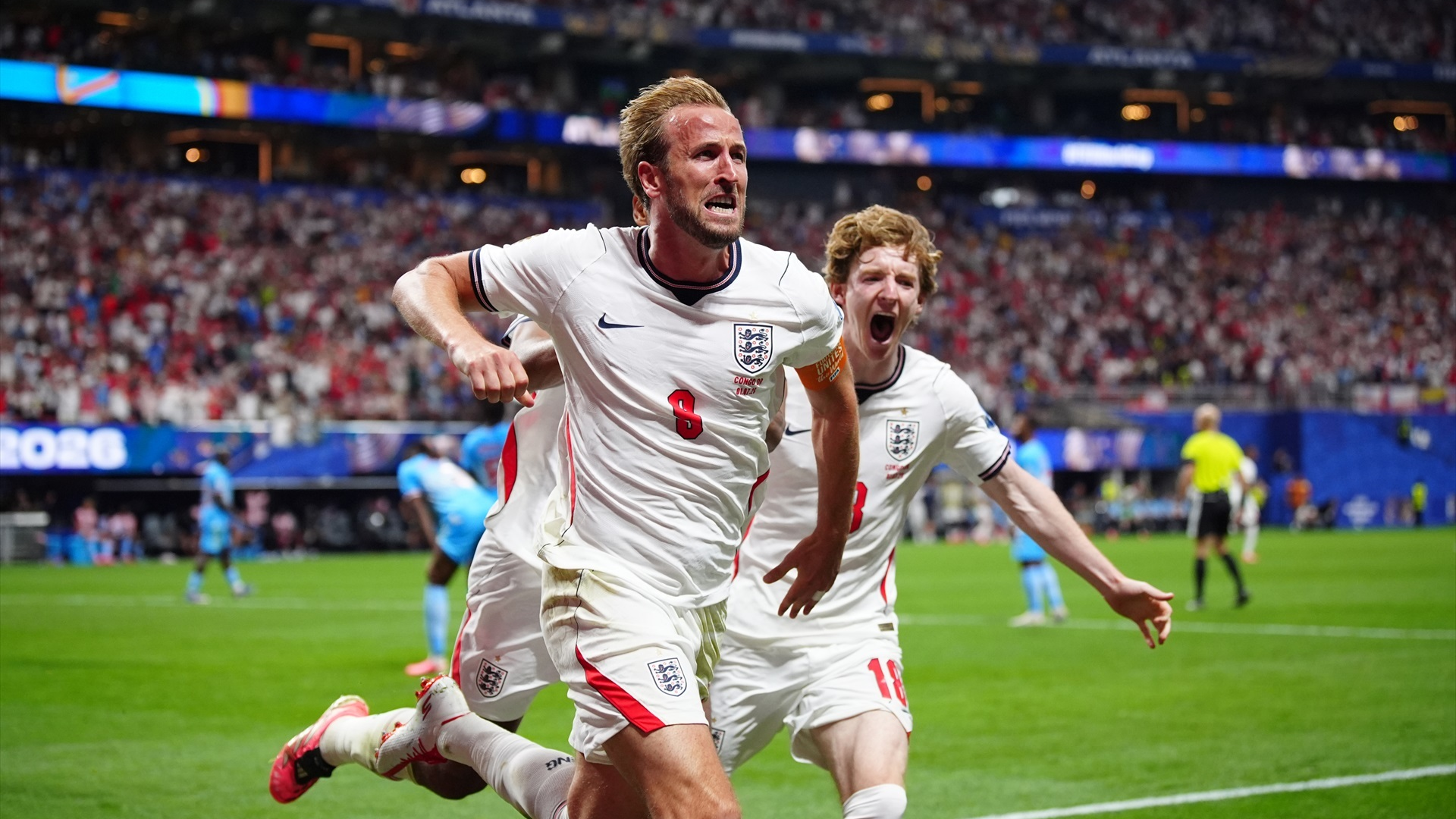 Harry Kane celebra un gol en el Inglaterra-Congo Harry Kane celebra un gol en el Inglaterra-Congo
