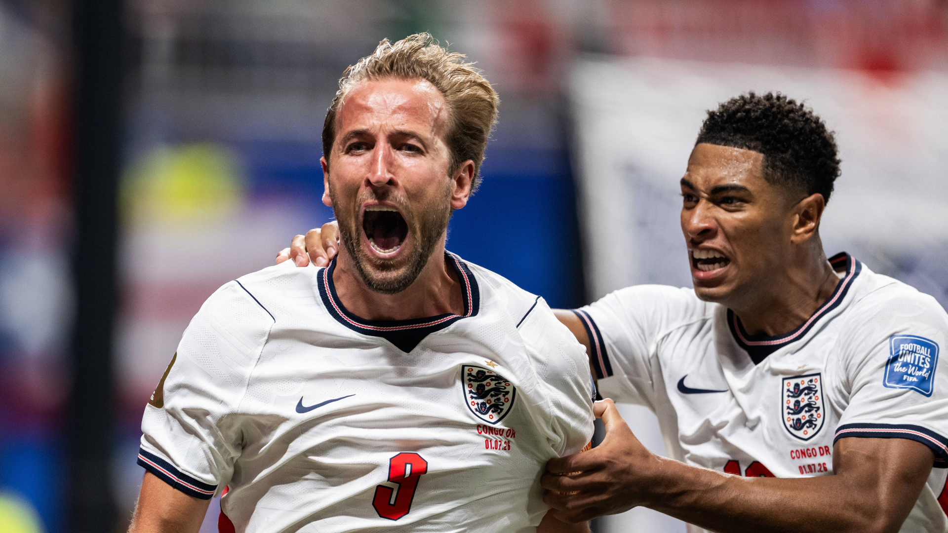Harry Kane celebra un gol en el Inglaterra-Congo Harry Kane celebra un gol en el Inglaterra-Congo