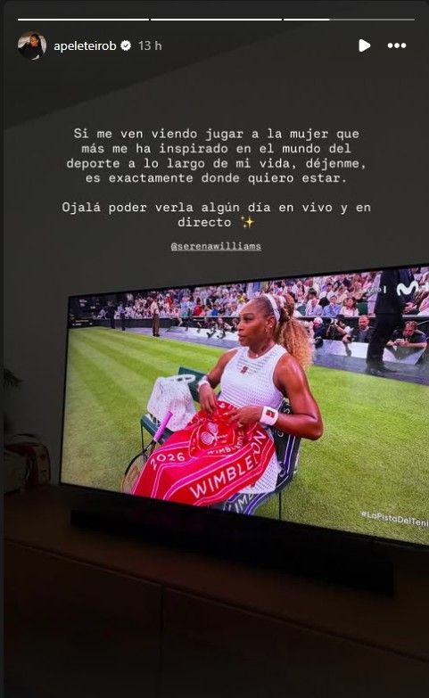 Las palabras de admiración de Ana Peleteiro a Serena Williams