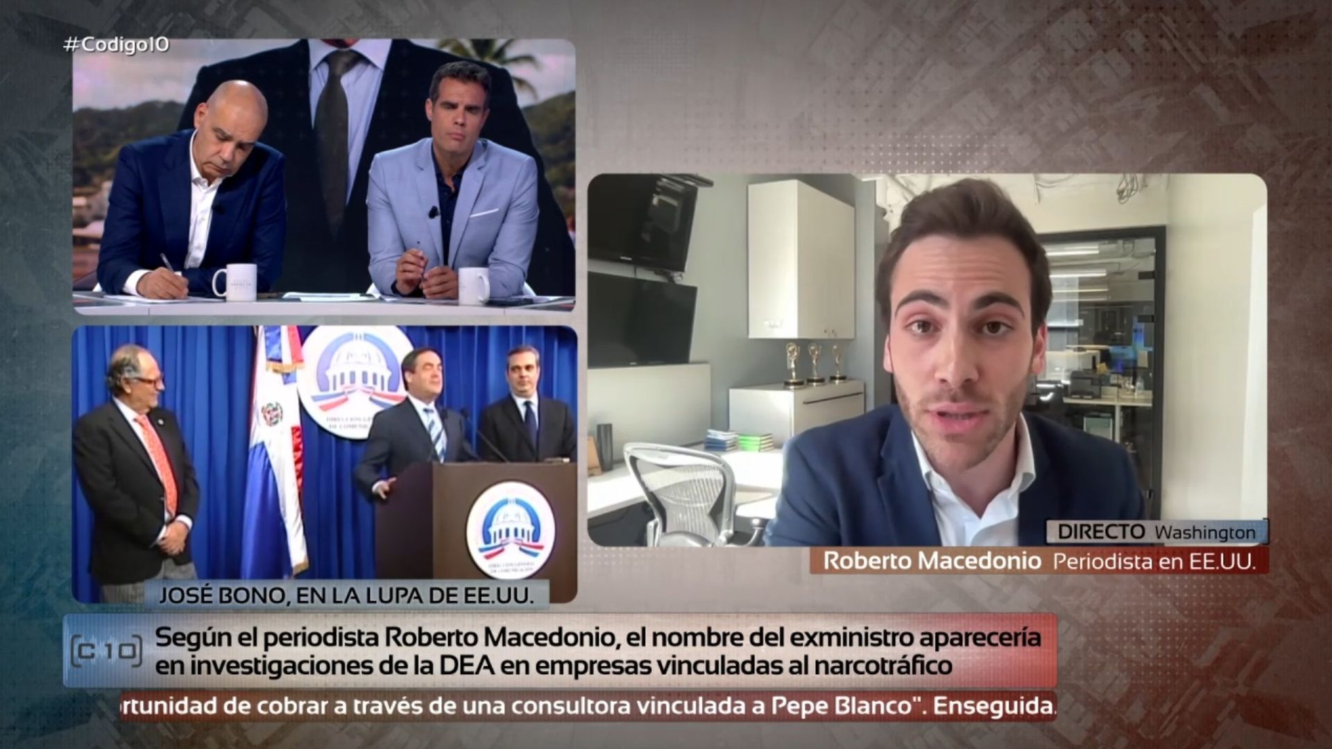Según el periodista Roberto Macedonio, la investigación a Bono tiene que ver con la animadversión de Trump a Pedro Sánchez