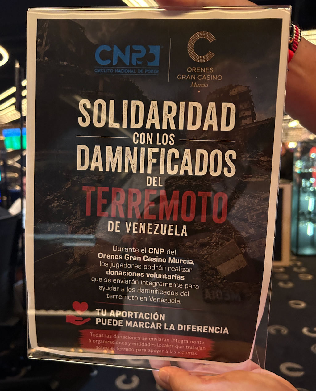 Solidaridad desde el CNP Winamax