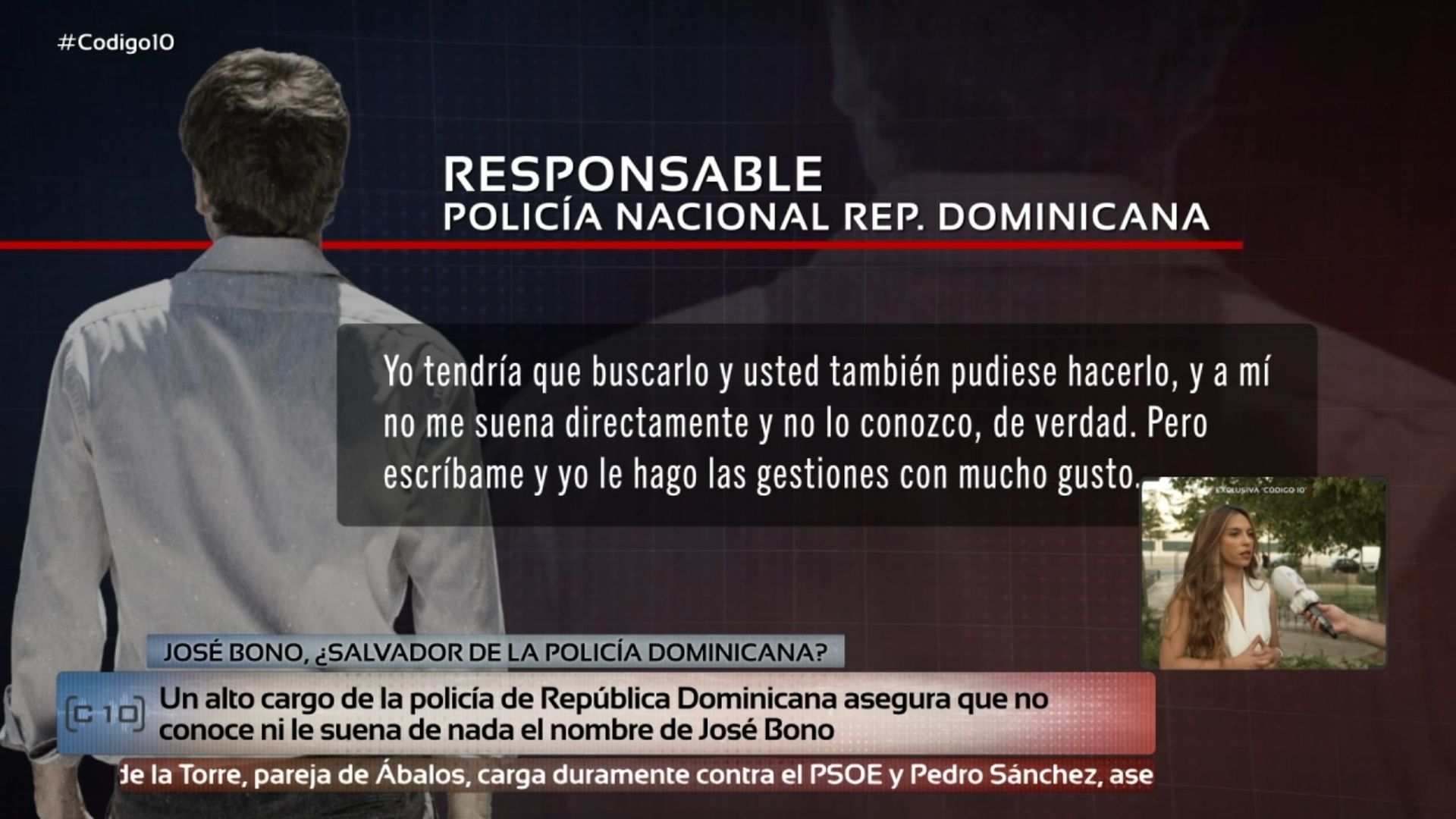 Un alto cargo de la policía de República Dominicana asegura que no conoce ni le suena de nada el nombre de José Bono
