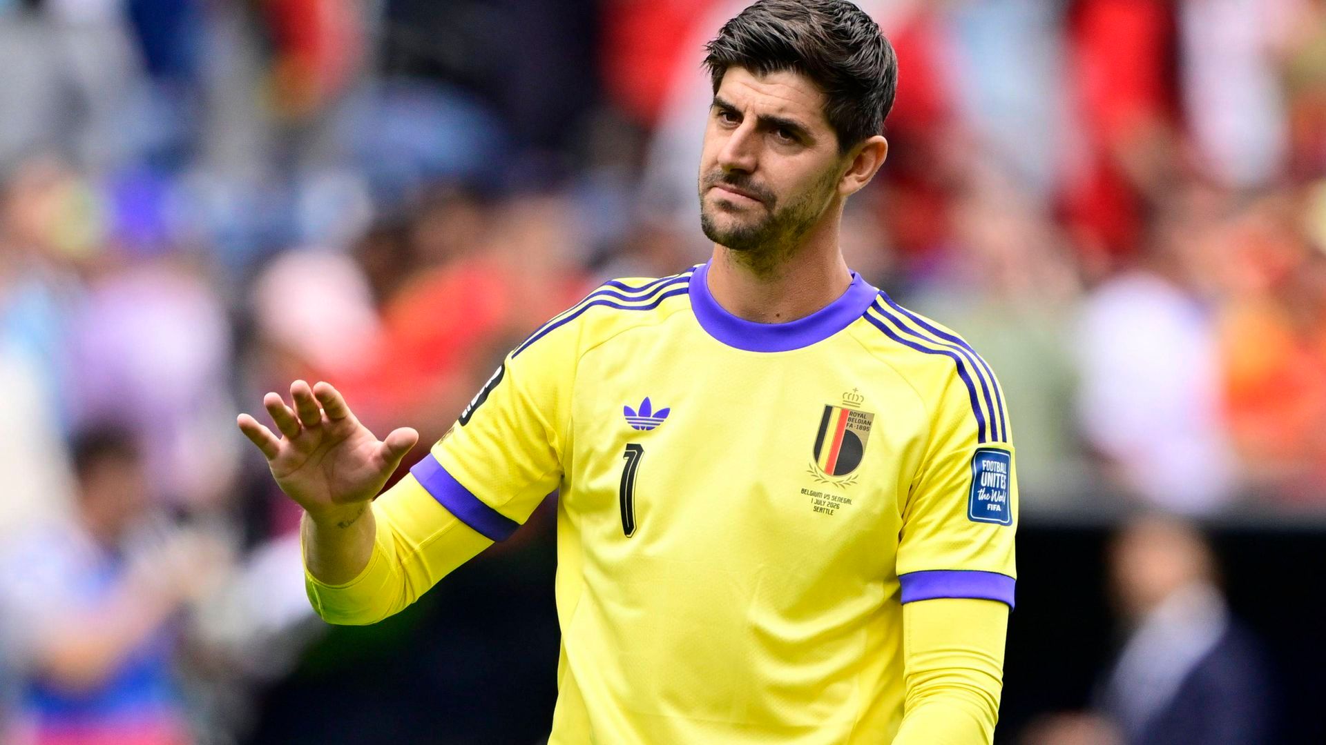 Courtois, en el partido ante Congo