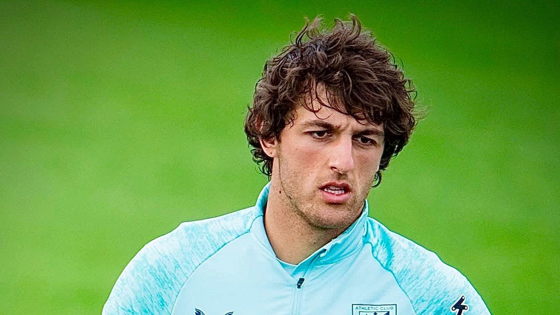 El bermeano Unai Gómez en un entrenamiento en Lezama El bermeano Unai Gómez en un entrenamiento en Lezama