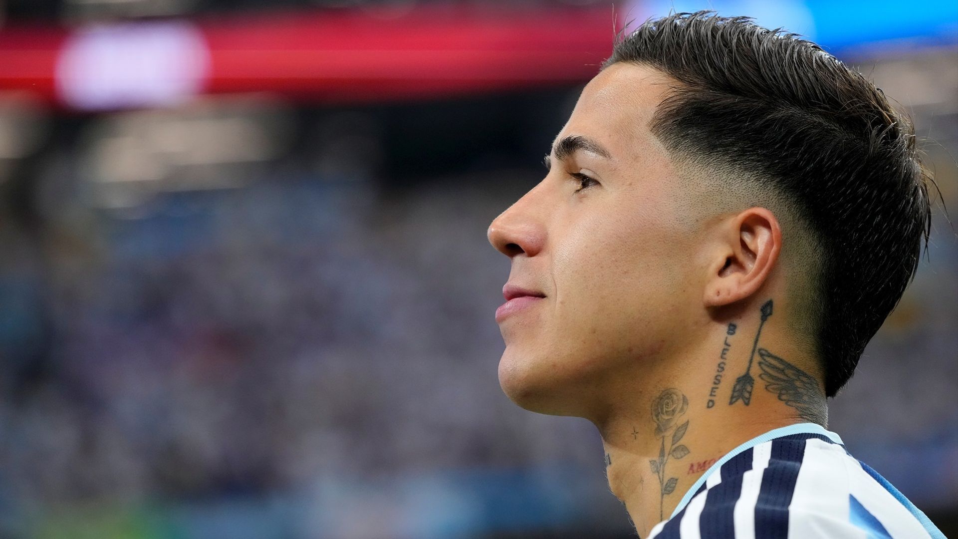 Enzo Fernández en un partido con Argentina en el Mundial 2026 Enzo Fernández en un partido con Argentina en el Mundial 2026