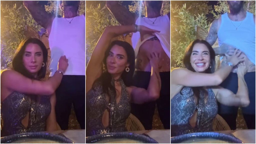 Pilar Rubio presume de la tableta de Sergio Ramos durante el concierto de Lenny Kravitz en Sevilla