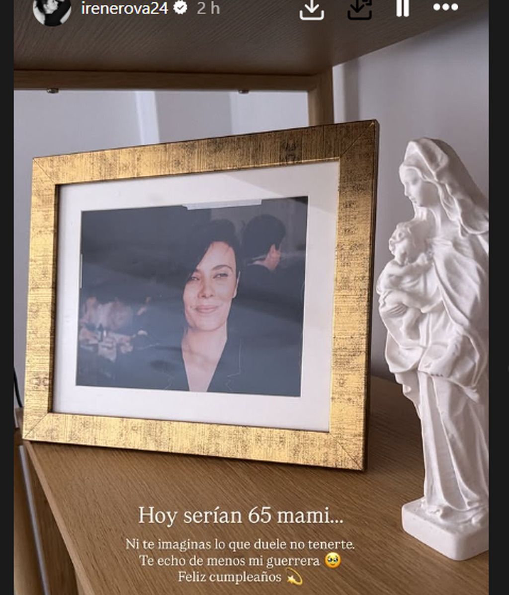 Irene Rosales felicita a su madre