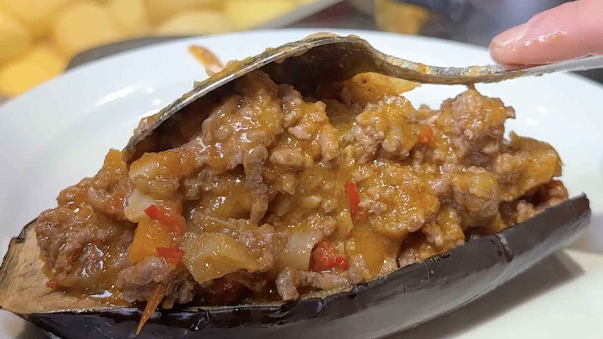 Las berenjenas rellenas, uno de los platos estrella