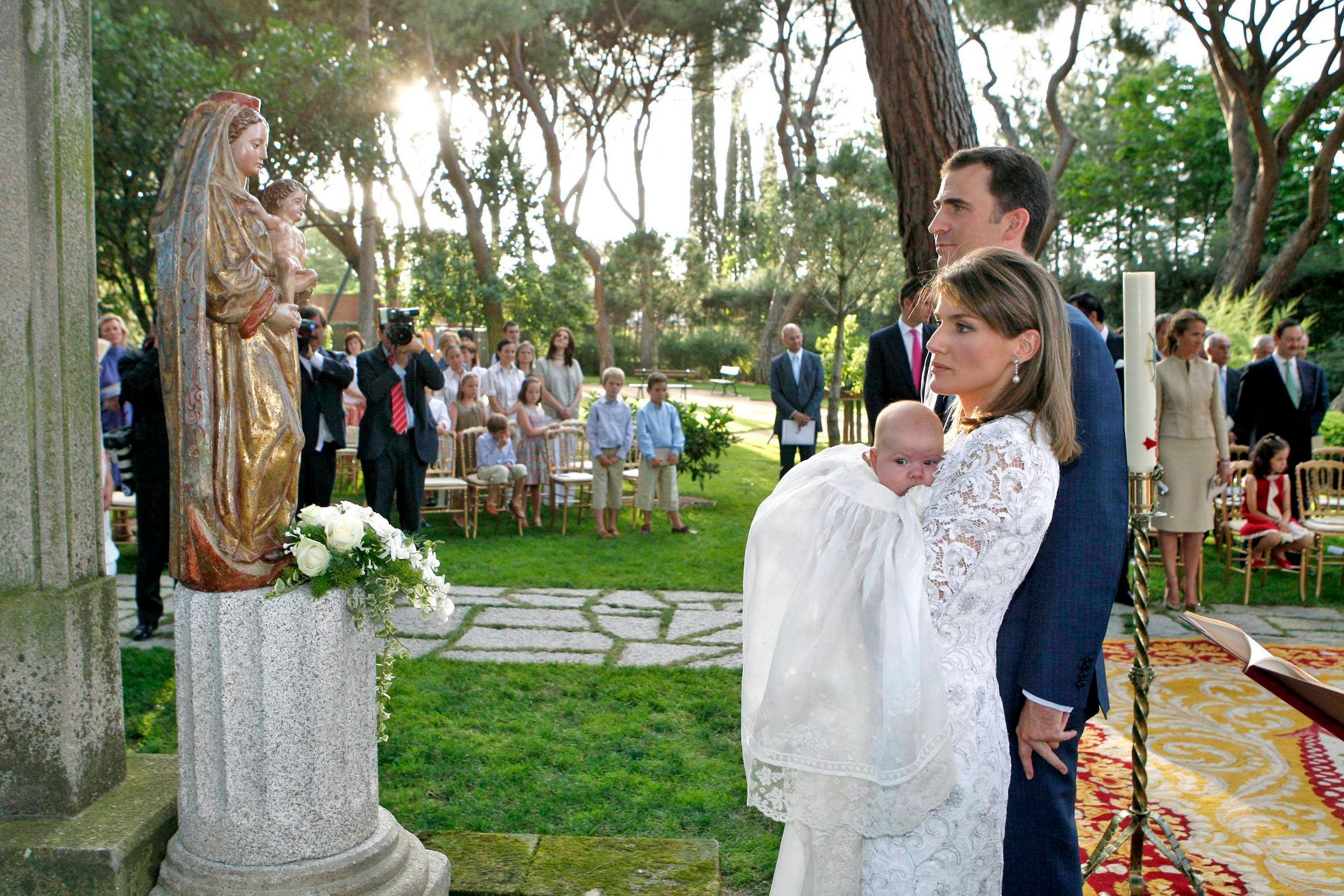 Momento del bautizo de la Infanta Sofía
