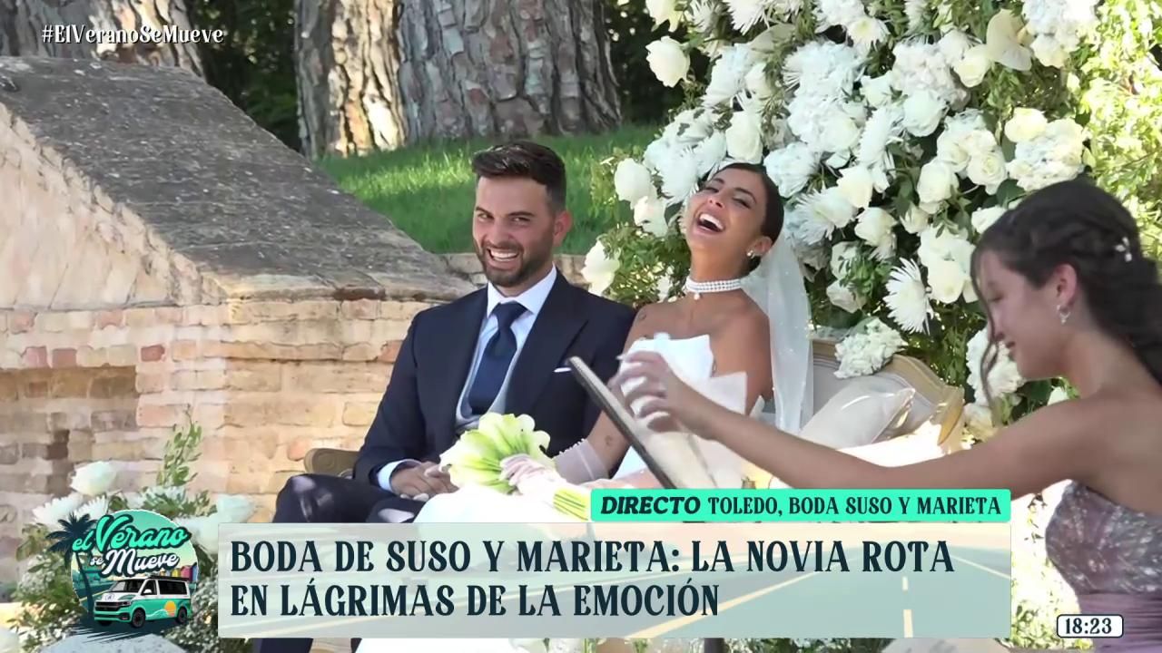 La boda de Suso y Marieta, en fotos: de su llegada al altar a su emoción al encontrarse