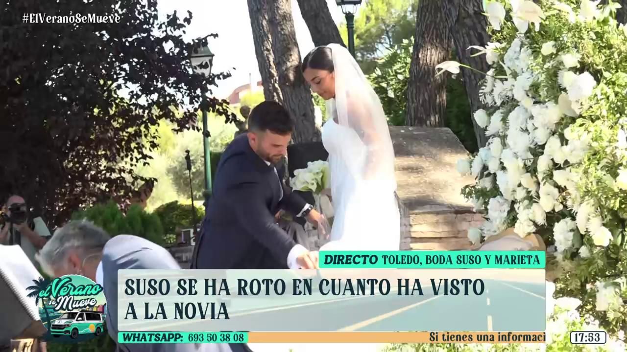 La boda de Suso y Marieta, en fotos: de su llegada al altar a su emoción al encontrarse