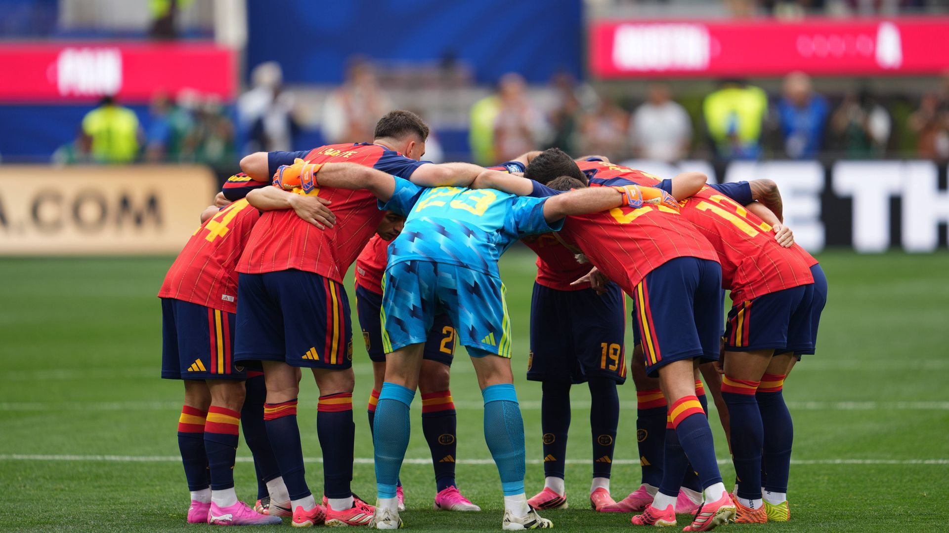 Los jugadores de la Selección Española, antes del partido ante Austria Los jugadores de la Selección Española, antes del partido ante Austria