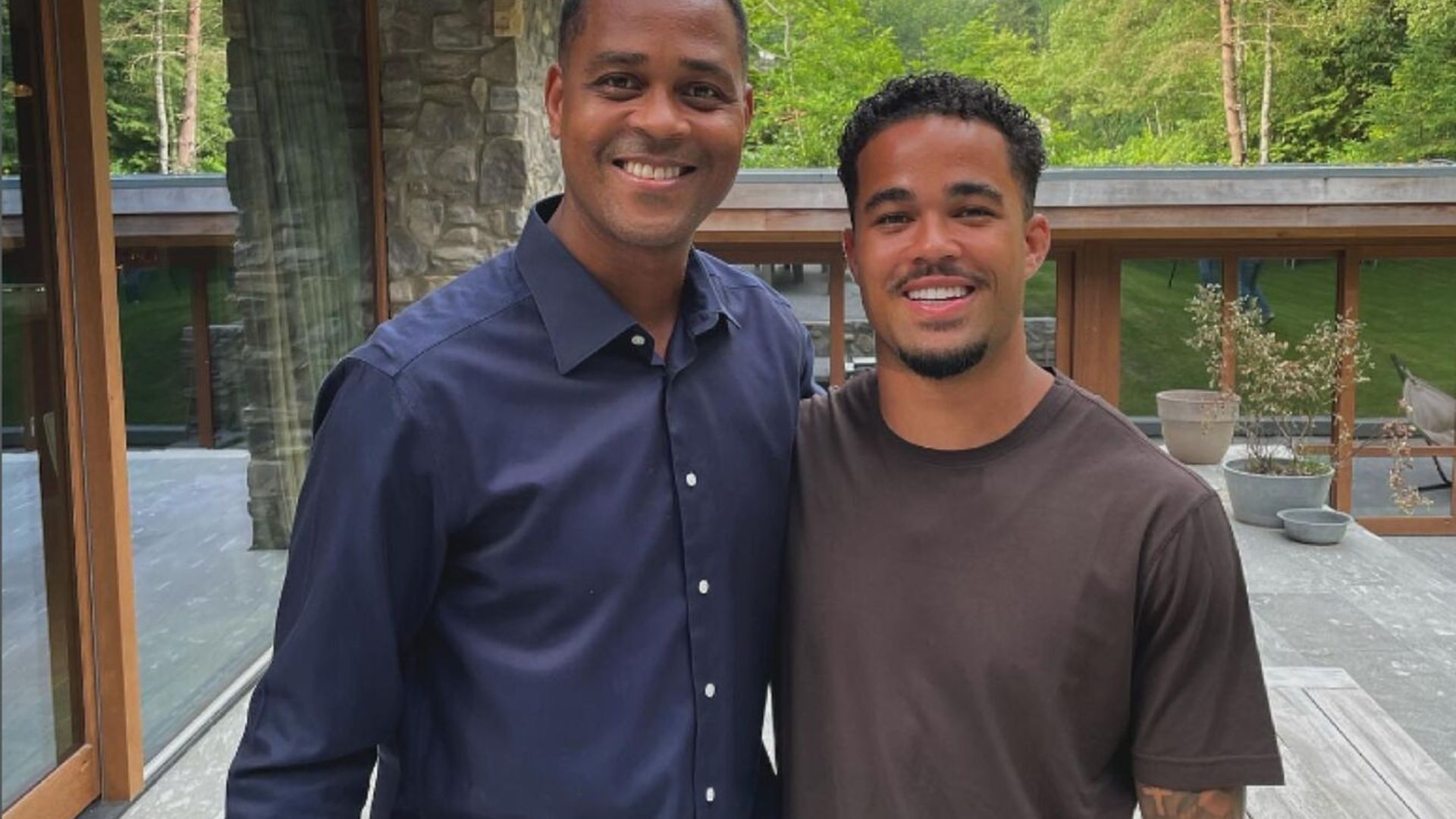 Patrick Kluivert y su hijo Justin