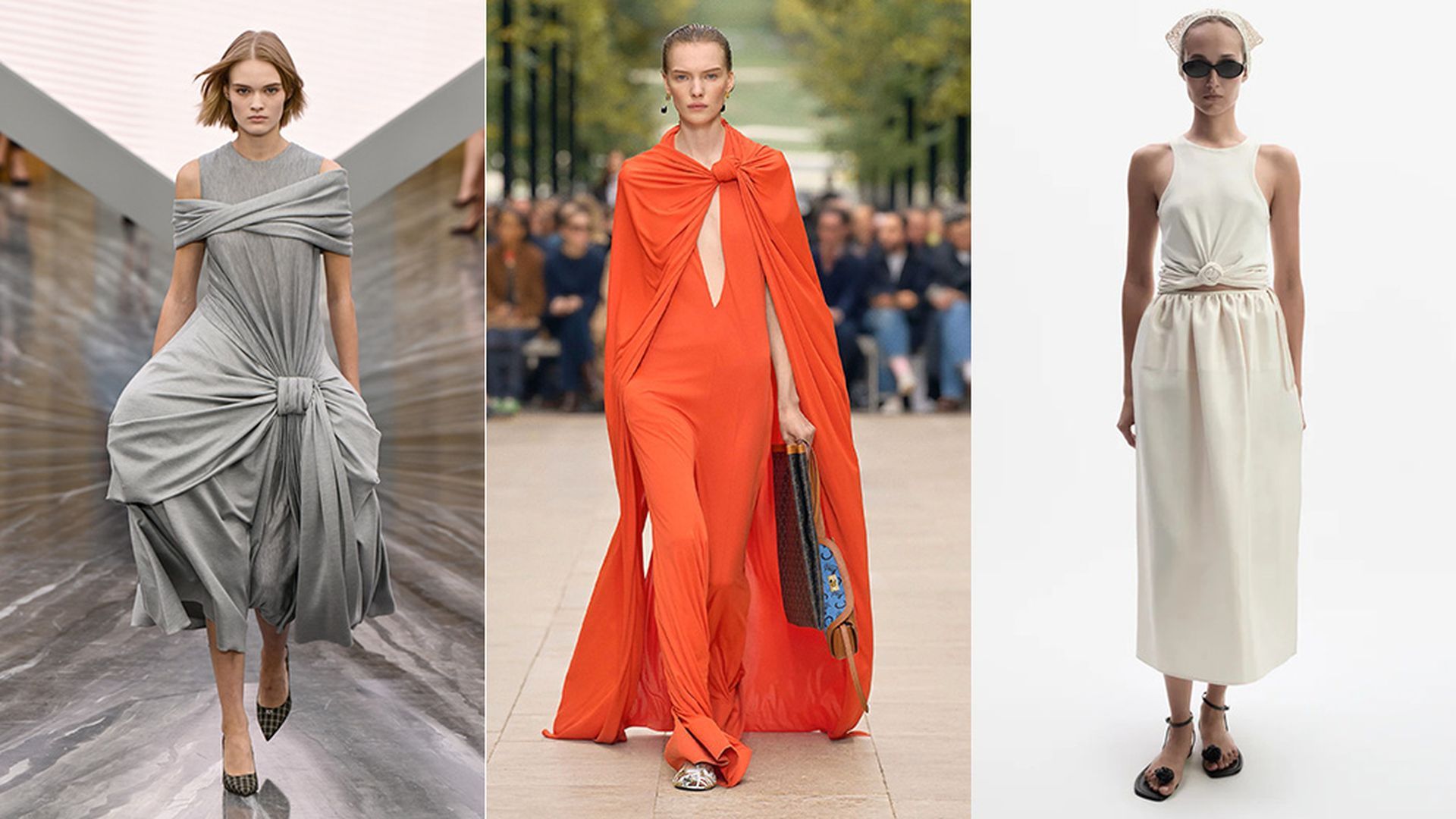 Tendencia 'front knot' en Dior, Celine y Magda Butrym