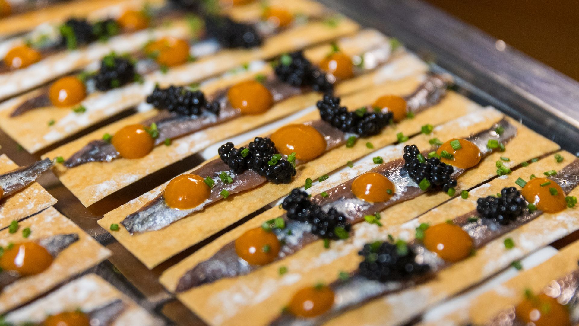 Un plato de la cena del Discover Eat