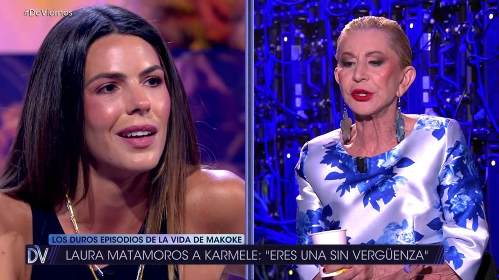 Laura Matamoros explota contra Karmele Marchante por acusarla de "blanquear" a su padre: "Eres una sinvergüenza"