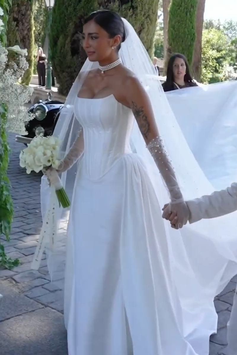 Marieta en su boda