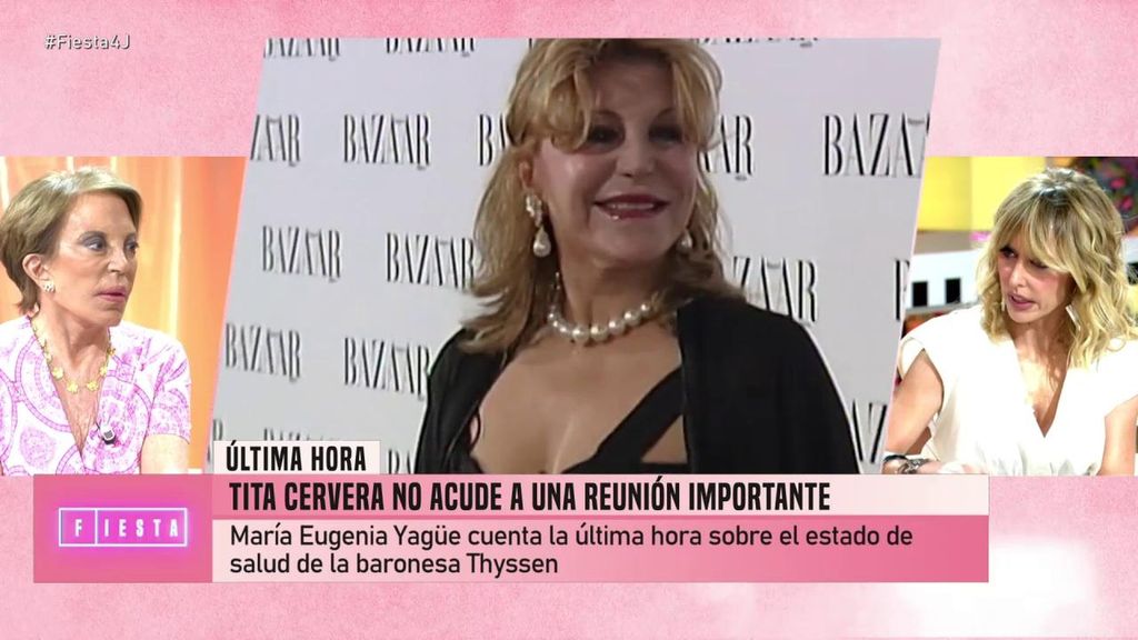 Última hora sobre la salud de Tita Cervera: "Tenía una reunión importante y no ha acudido"