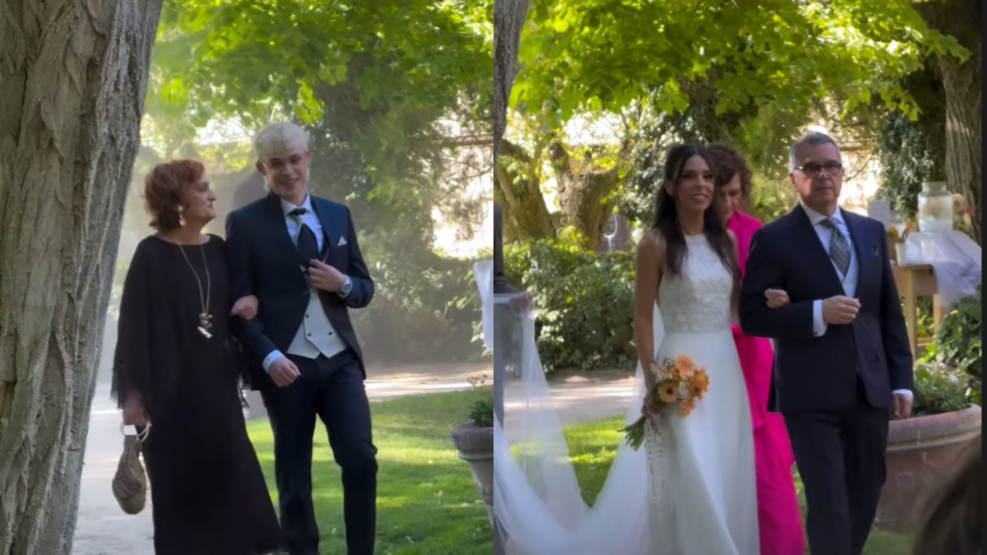 Almácor y Helena en su boda
