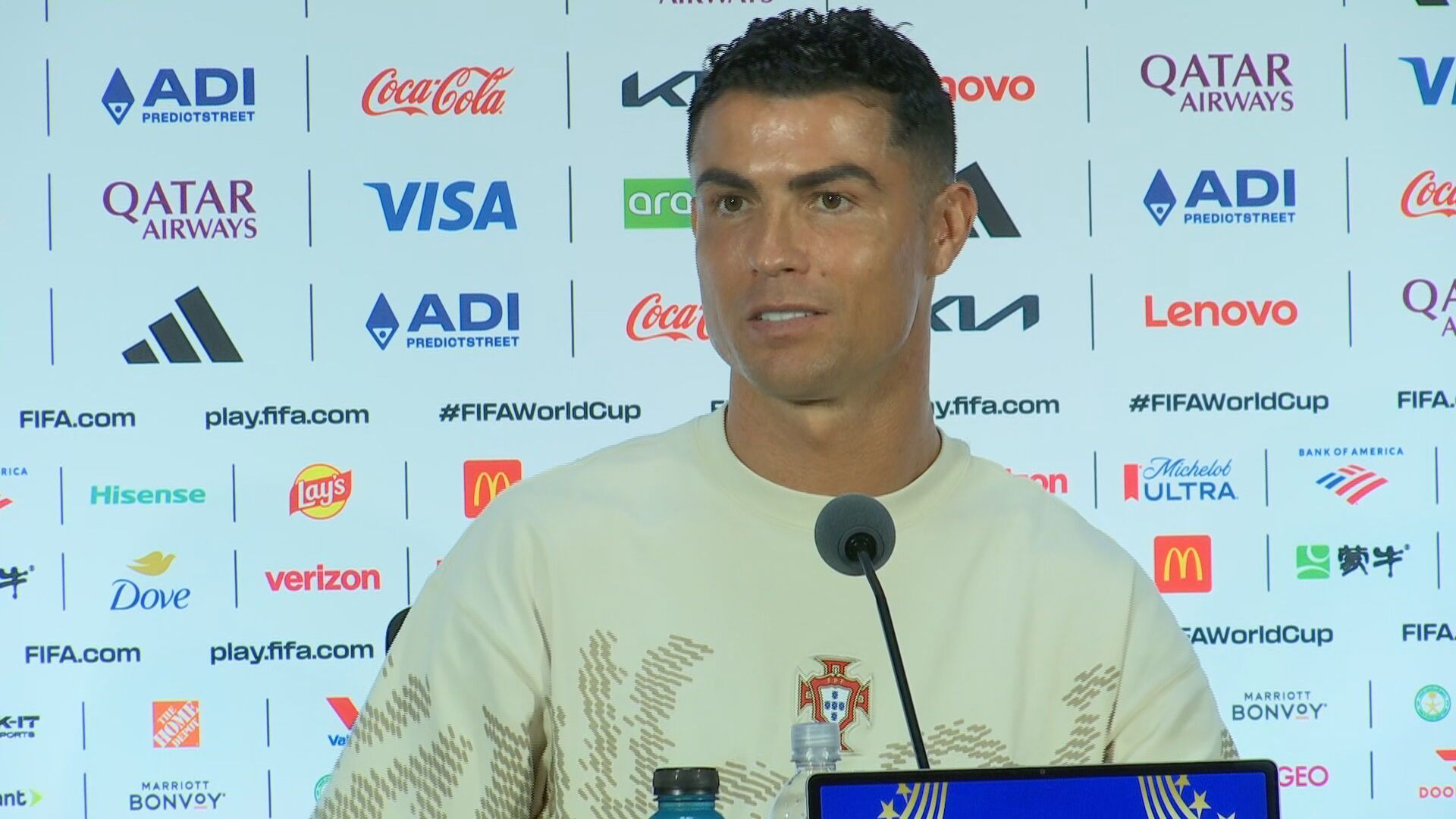 Cristiano Ronaldo, en sala de prensa Cristiano Ronaldo, en sala de prensa