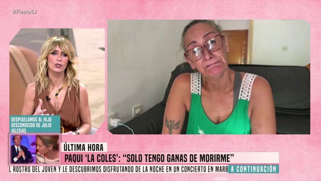La extrema situación de Paqui 'La coles', arruinada y viviendo de okupa: "Solo tengo ganas de morirme"